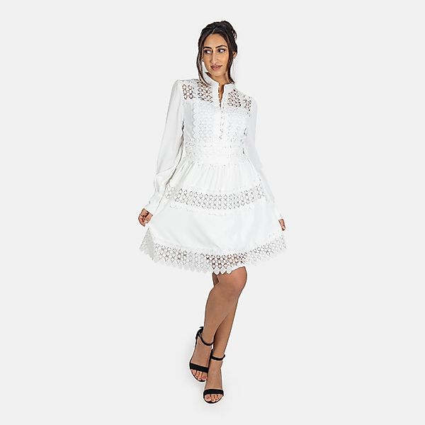 Elara Spitzenkleid Elara Damen Rüschenkleid (1-tlg) günstig online kaufen