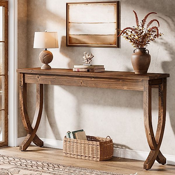 Tribesigns Konsolentisch 160cm Massivholz-Konsolentisch, Langer Eingangstis günstig online kaufen