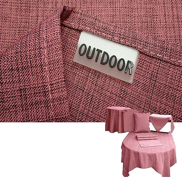 Tischdecke SAISON Outdoor Altrosa 90x90 Mitteldecke günstig online kaufen