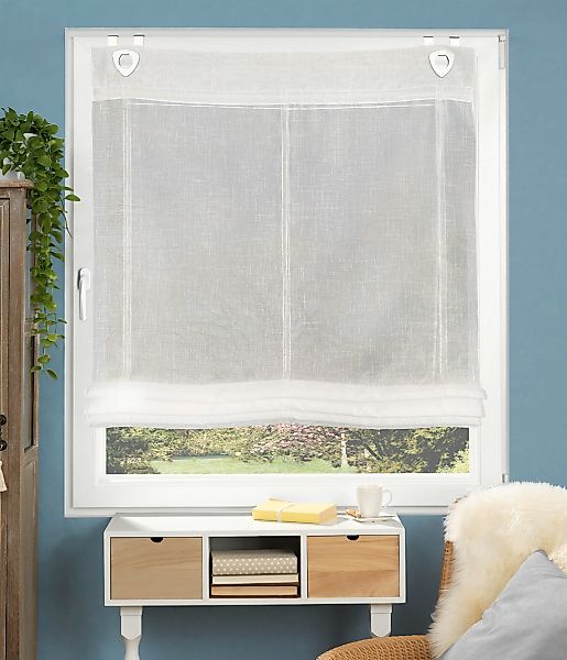 HOME WOHNIDEEN Raffrollo "CASPER" mit Stangendurchzug ohne Bohren freihänge günstig online kaufen