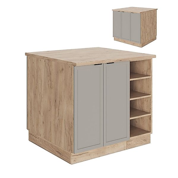 Vicco Unterschrank Fame-Line, GrauBeige/Goldkraft Eiche, 90 günstig online kaufen
