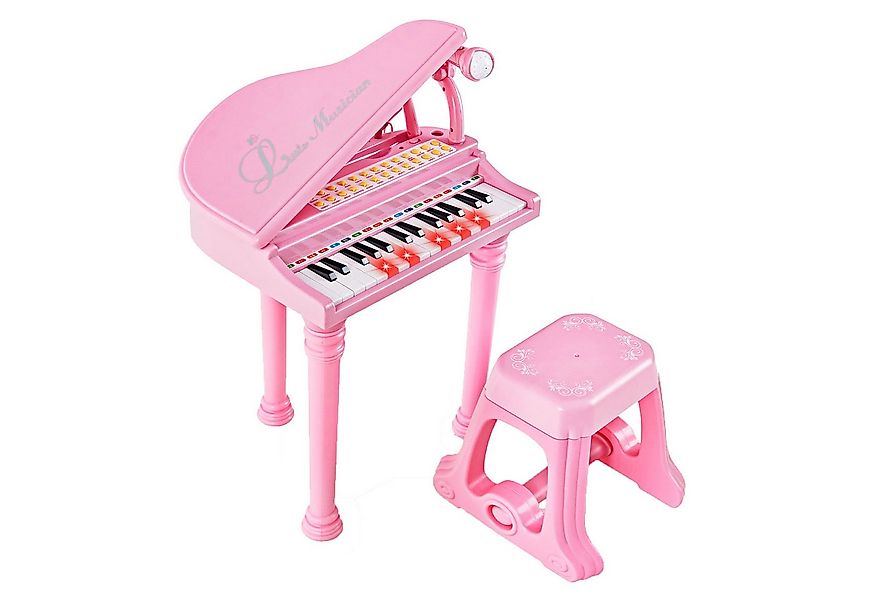 COSTWAY Spielzeug-Musikinstrument 31 Tasten Keyboard, mit Hocker & Mikrofon günstig online kaufen