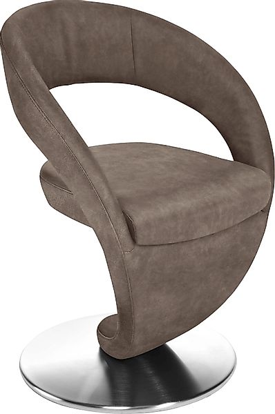 K+W Komfort & Wohnen Drehstuhl "Wave" () Design-Drehstuhl, Drehteller in Ed günstig online kaufen