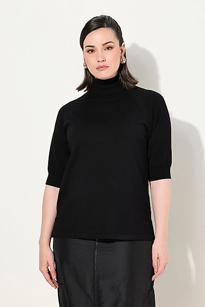 Ulla Popken Rollkragenpullover Pullover Rollkragen 3/4-Raglanarm günstig online kaufen