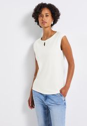 STREET ONE Shirttop "Style ADA" Rundhals mit Cut-Out-Detail günstig online kaufen