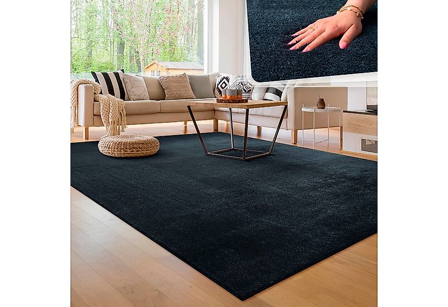 Paco Home Teppich Cadiz 630, rechteckig, Höhe: 14 mm, Uni-Farben, besonders günstig online kaufen