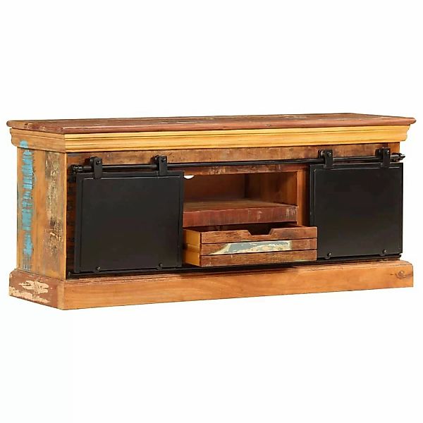 Tv-schrank 110x30x45 Cm Altholz Massiv günstig online kaufen
