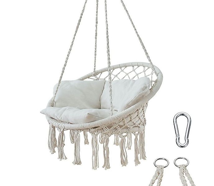 yourGEAR Hängestuhl Boracay Sand Hängesessel Sitz-Polster 240kg Hängeschauk günstig online kaufen