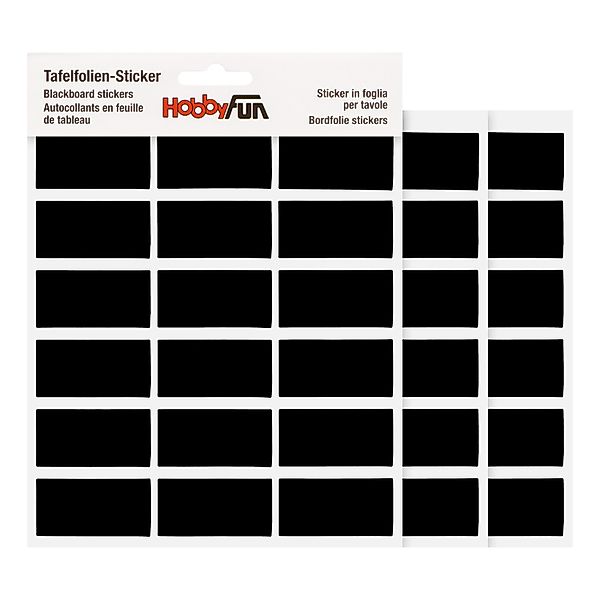 HobbyFun Tafelfolie Tafelfolien-Sticker Rechteck glatte Kanten, günstig online kaufen