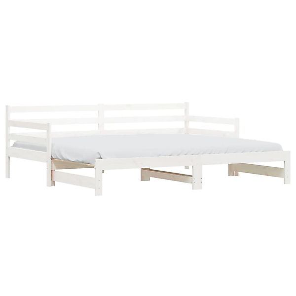 vidaXL Bett Tagesbett Ausziehbar Weiß 90x200 günstig online kaufen