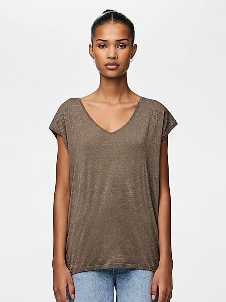 pieces T-Shirt PC BILLO mit Glitzerstreifen günstig online kaufen