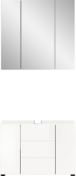 welltime Badmöbel-Set »BIEL, TOPSELLER!, 2 teilig, hochwertige MDF Front, R günstig online kaufen