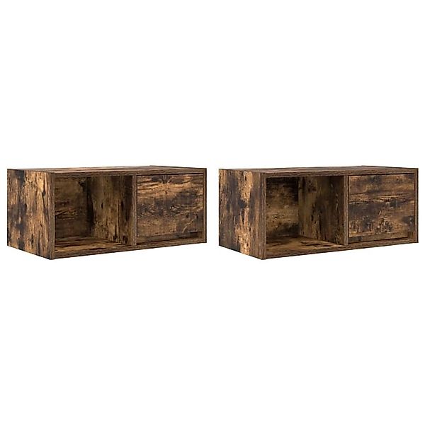 vidaXL TV-Schränke 2 Stk Räuchereiche 60x31x25,5 cm Holzwerkstoff 861445 günstig online kaufen