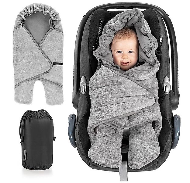 Zamboo Fußsack Grau, Baby Einschlagdecke Somner leichte Decke für Babyschal günstig online kaufen