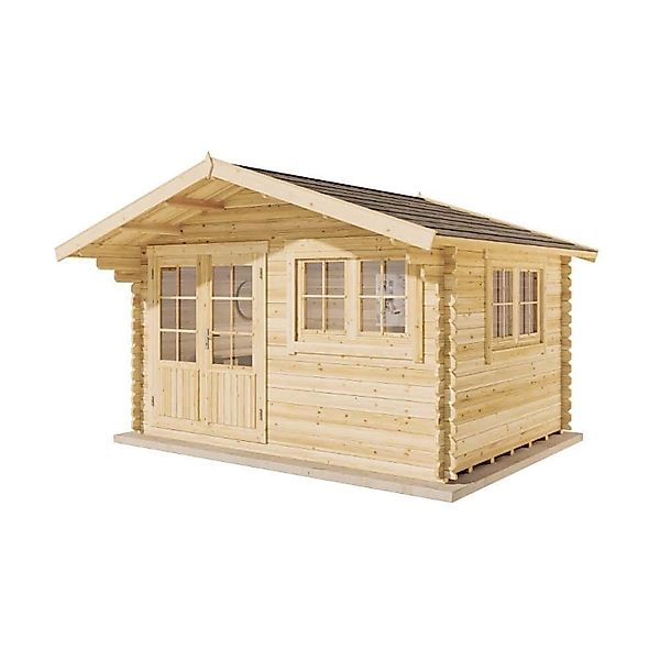 Alpholz Premium Gartenhaus-Set Gabriel 4x3m inkl. Boden & Dach & Aufbauserv günstig online kaufen