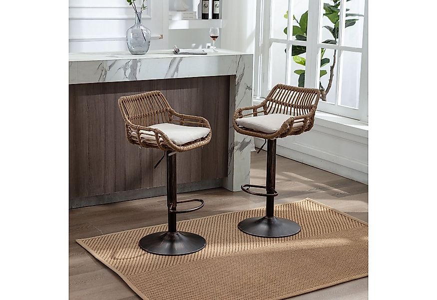 Celya Barhocker (2st),Barstühle 360°Drehbar Küchenstühle Sitzhöhe 65cm-85cm günstig online kaufen