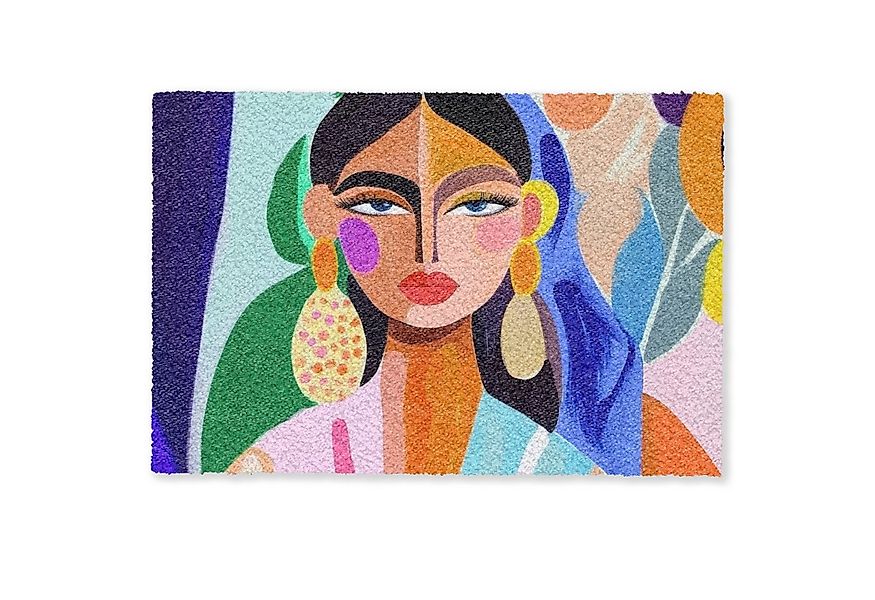 MuchoWow Fußmatte Porträt - Frau - Modern, Rechteckig, innen Schmutzfangmat günstig online kaufen