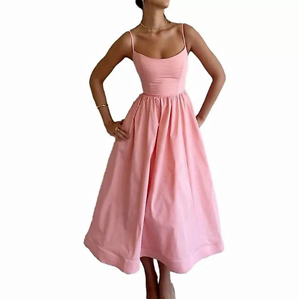 KIKI One-Shoulder-Kleid Großes Swing-Strapskleid- Strandrock- A-Linien-Klei günstig online kaufen