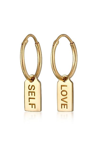 Elli Paar Creolen Creolen Plättchen Anhänger 925 Sterling Silber günstig online kaufen