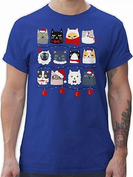 Shirtracer T-Shirt Katzen zu Weihnachten Weihachten Kleidung günstig online kaufen