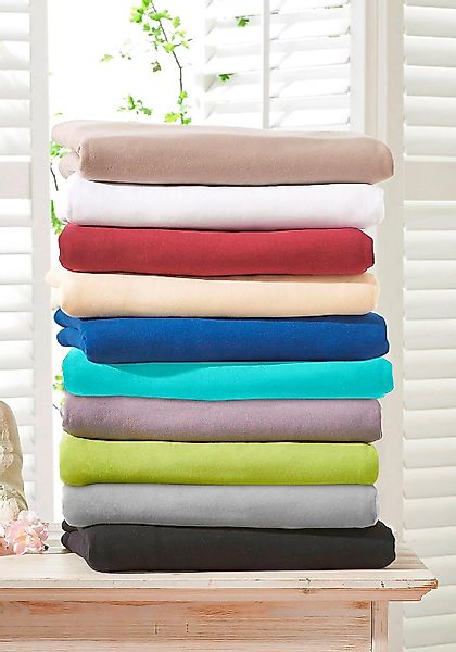 bellana Spannbettlaken »Maracuja, Material: 95% Baumwolle, 5% Elasthan, Spa günstig online kaufen