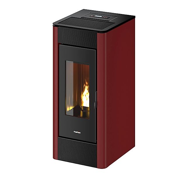 Freepoint Pelletofen Indaco 11 FreePoint Pelletofen INDA Stahl Bordeaux 10, günstig online kaufen
