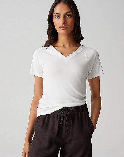 OPUS Kurzarmshirt SAVELLA Slim mit feiner Rippstruktur günstig online kaufen