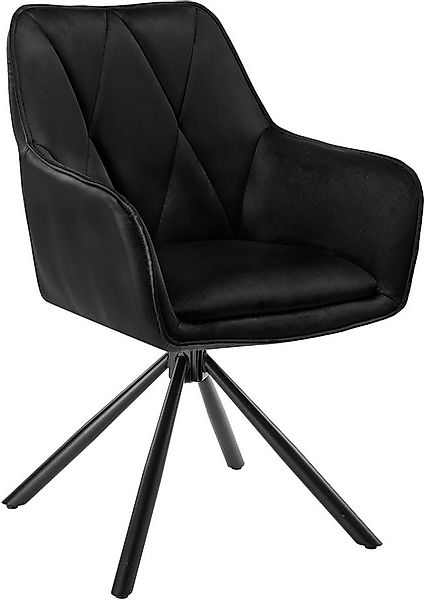 EUGAD 4-Fußstuhl (1 St), Esszimmerstuhl drehbar, mit Armlehnen Rückenlehne günstig online kaufen