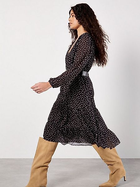 Apricot Chiffonkleid Chiffonkleid (2-tlg., mit Bindeband) in Wickeloptik günstig online kaufen