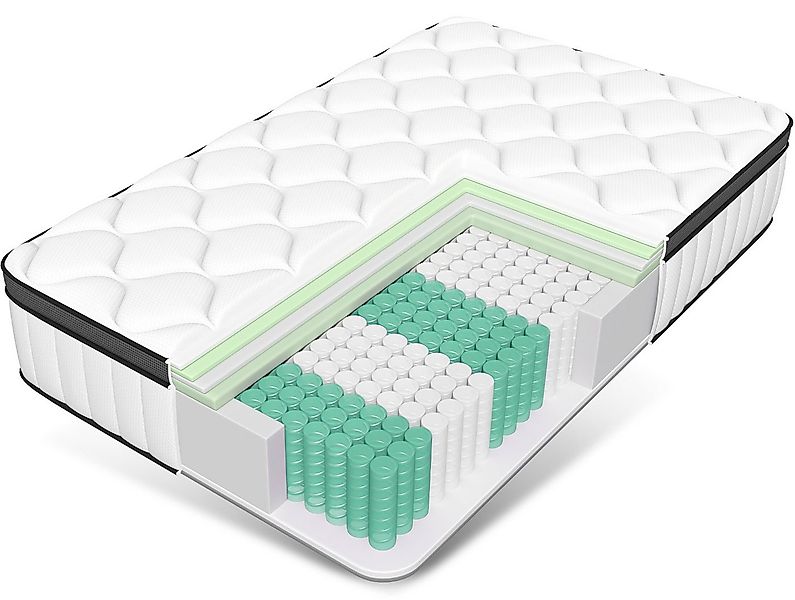 Taschenfederkernmatratze Matratze 90x200 cm, 7-Zonen Matratze 140x200 cm mi günstig online kaufen