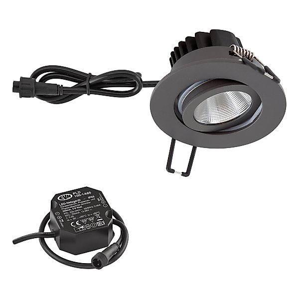 EVN Lichttechnik P-LED Deckeneinbauleuchte IP65 HV 3000K 1010lm PC650N91602 günstig online kaufen