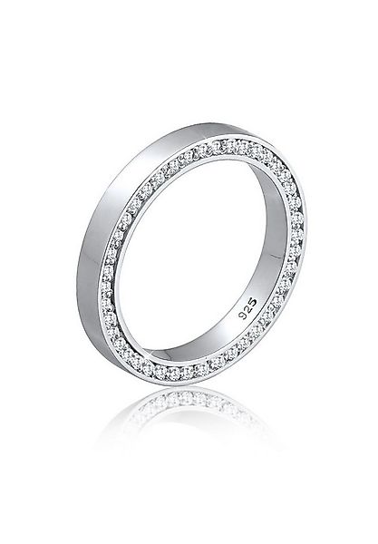 Elli Premium Fingerring Bandring mit Zirkonia Weiß 925 Sterling Silber günstig online kaufen