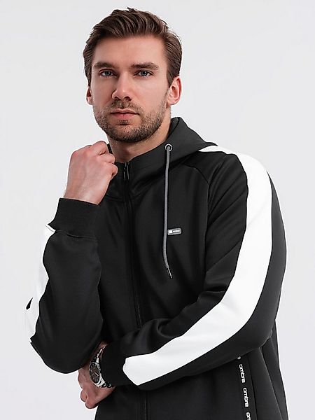 OMBRE Sweatjacke Herren-Kapuzenpulli mit Reißverschluss und Paspel günstig online kaufen