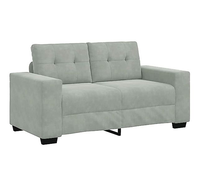 vidaXL Sofa Zweisitzer-Sofa Hellgrau 120 cm Samt günstig online kaufen