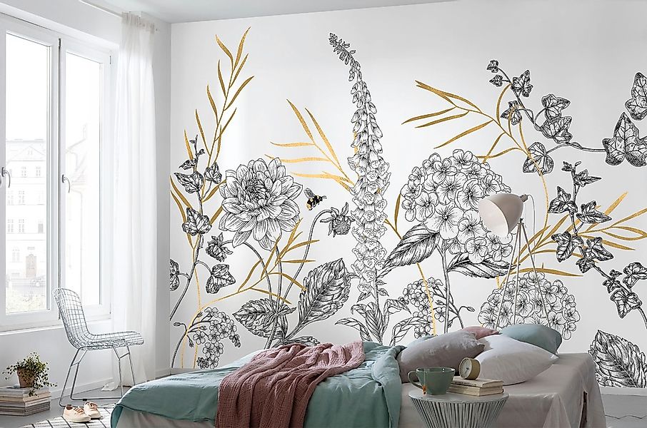 Komar Fototapete Vlies Bumble Bee  400 x 280 cm günstig online kaufen