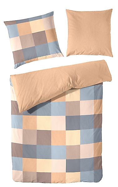 Primera Bettwäsche Edelflanell-Bettwäsche Pixelkaro, Edel-Köper-Flanell, 1 günstig online kaufen