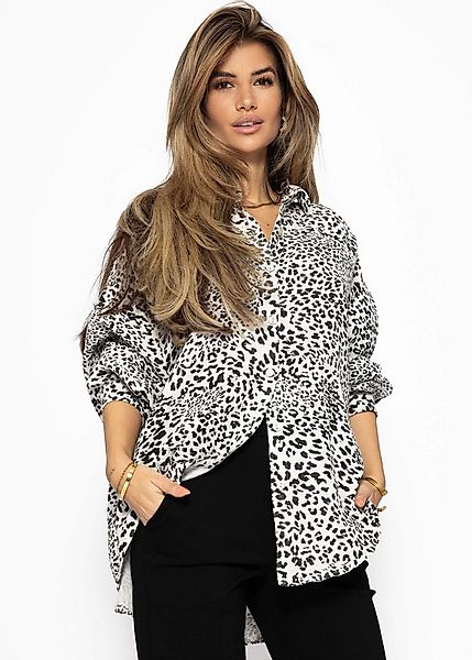 SASSYCLASSY Longbluse Musselin Bluse mit hellen Streifen für Damen Baumwoll günstig online kaufen