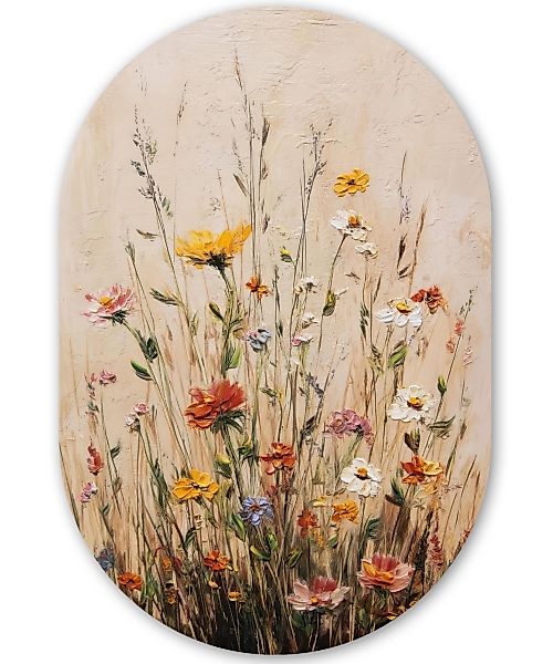 MuchoWow Gemälde Wildblumen - Pinselstriche - günstig online kaufen