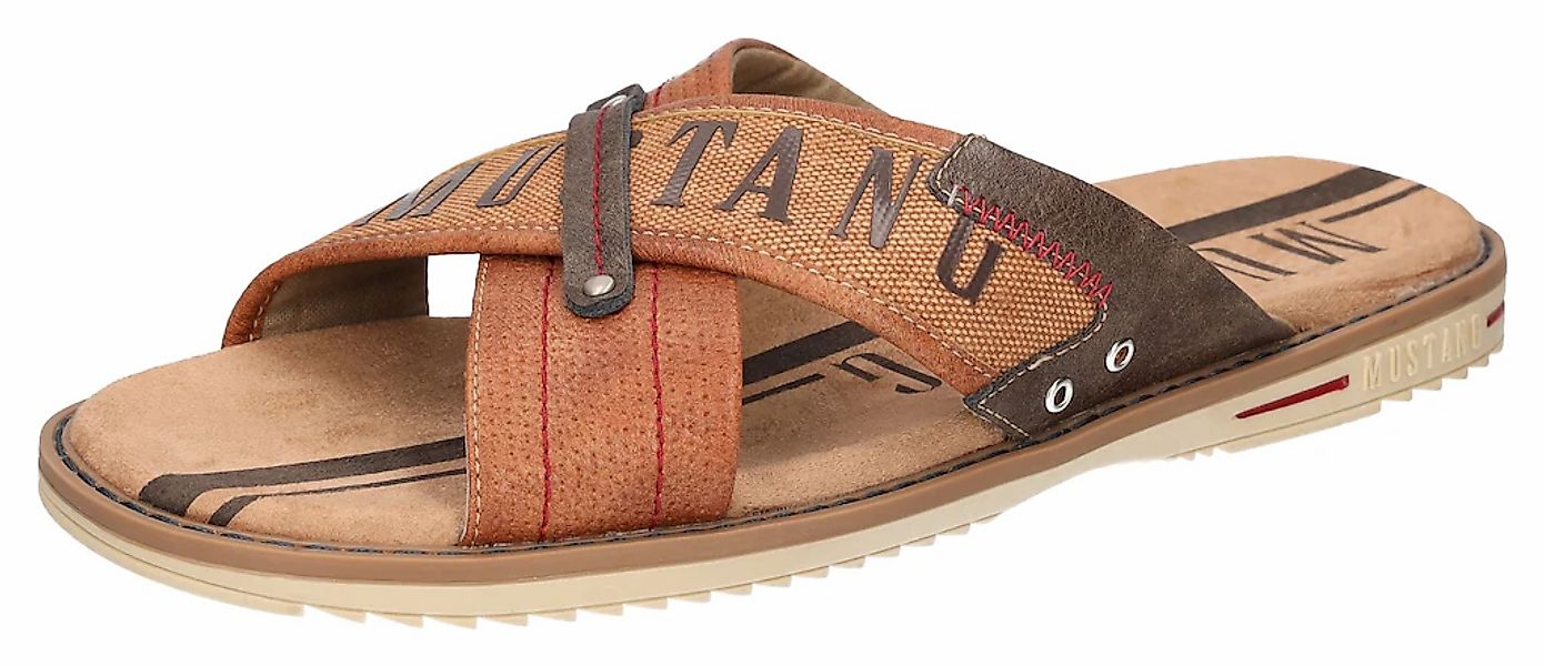 Mustang Shoes Pantolette, Sommerschuh, Schlappen, Poolslides, mit auffällig günstig online kaufen