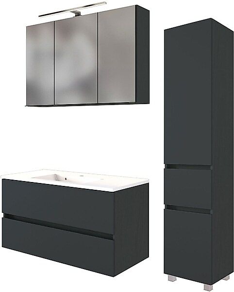welltime Badmöbel-Set »Welltime Möbel Baabe Waschtisch-Set 3tlg. oder 5tlg. günstig online kaufen
