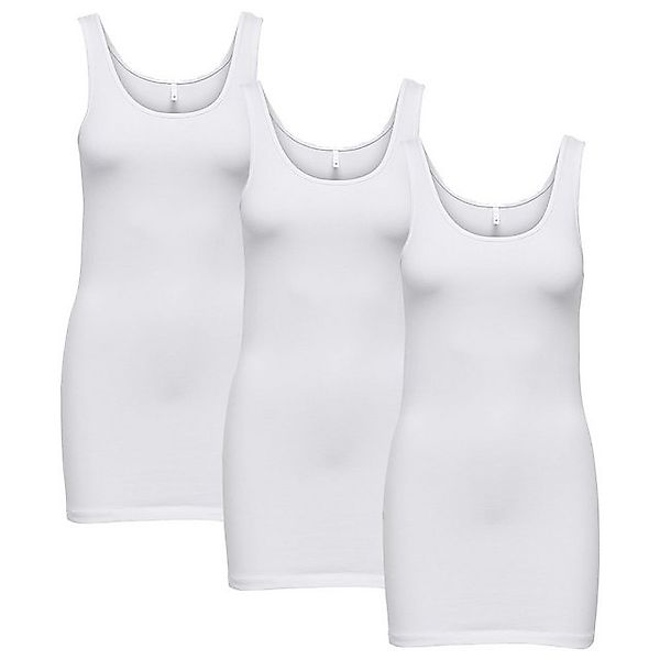 ONLY Tanktop ONLY 3er Pack Damen Top Live Love Long Basic Tank Tops günstig online kaufen