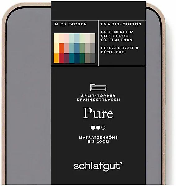 Schlafgut Spannbettlaken »Pure Split-Topper«, MADE IN GREEN by OEKO-TEX® günstig online kaufen