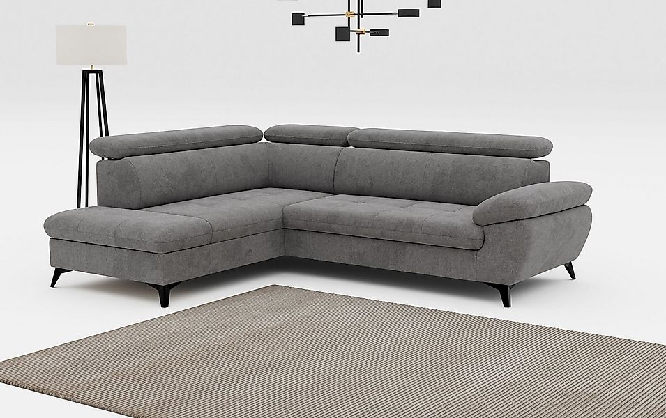 COTTA Ecksofa Hudson L-Form, mit Kopfteilverstellung, wahlweise mit Bettfun günstig online kaufen