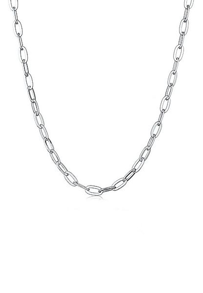 Elli Kette ohne Anhänger Gliederkette Oval Silberfarben günstig online kaufen