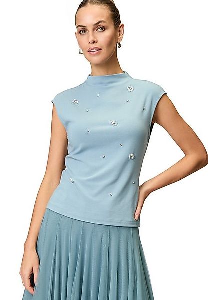 Zero Kurzarmshirt zero Shirt mit Strass und Blumen (1-tlg) Ziersteine günstig online kaufen