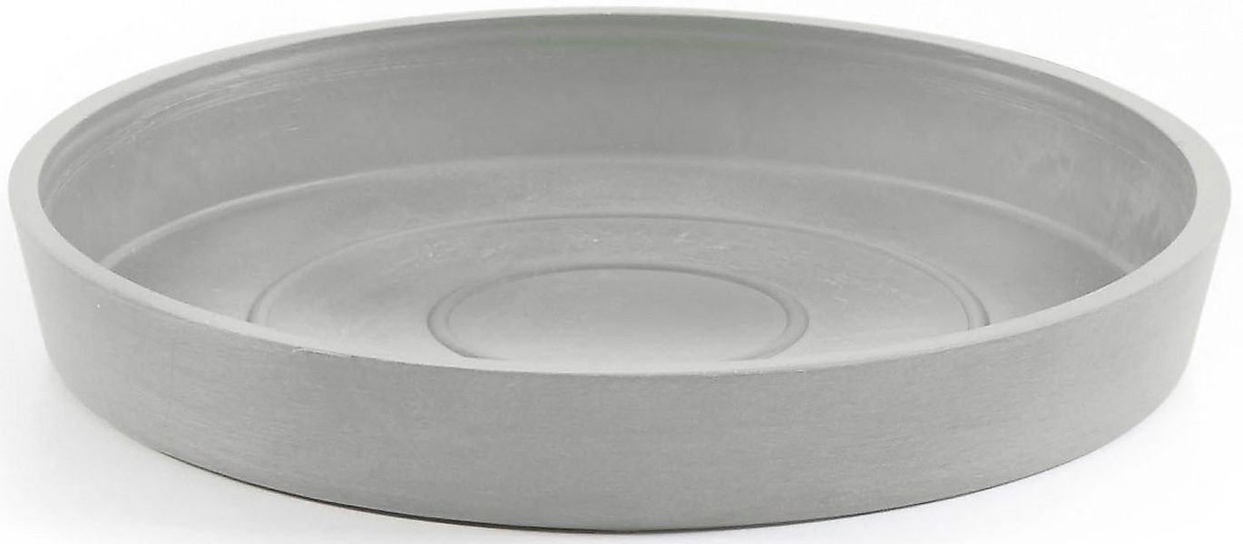 ECOPOTS Blumentopfuntersetzer ROUND SAUCER White Grey, BxTxH: 15x15x2,5 cm günstig online kaufen