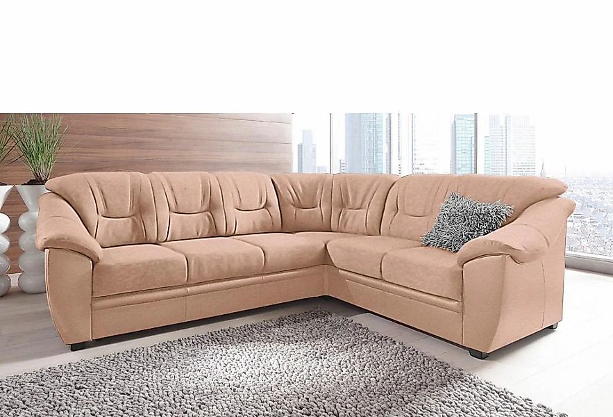 sit&more Ecksofa "Savona L-Form, B: 262 cm" optional Bettfunktion, Federker günstig online kaufen