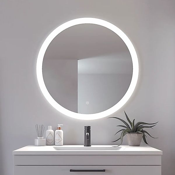 Loevschall Badspiegel "Vega Rund, Badzimmerspiegel mit LED Beleuchtung, Lic günstig online kaufen