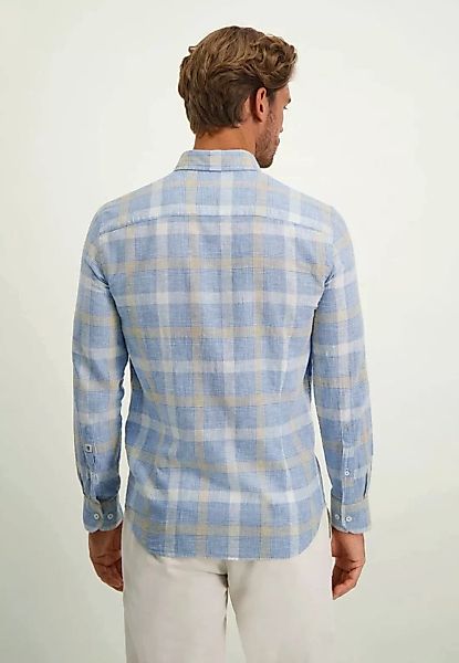 State Of Art Leinen Hemd Karos Blau - Größe XL günstig online kaufen