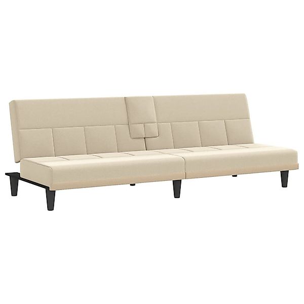vidaXL Sofa Schlafsofa mit Getränkehaltern Creme günstig online kaufen